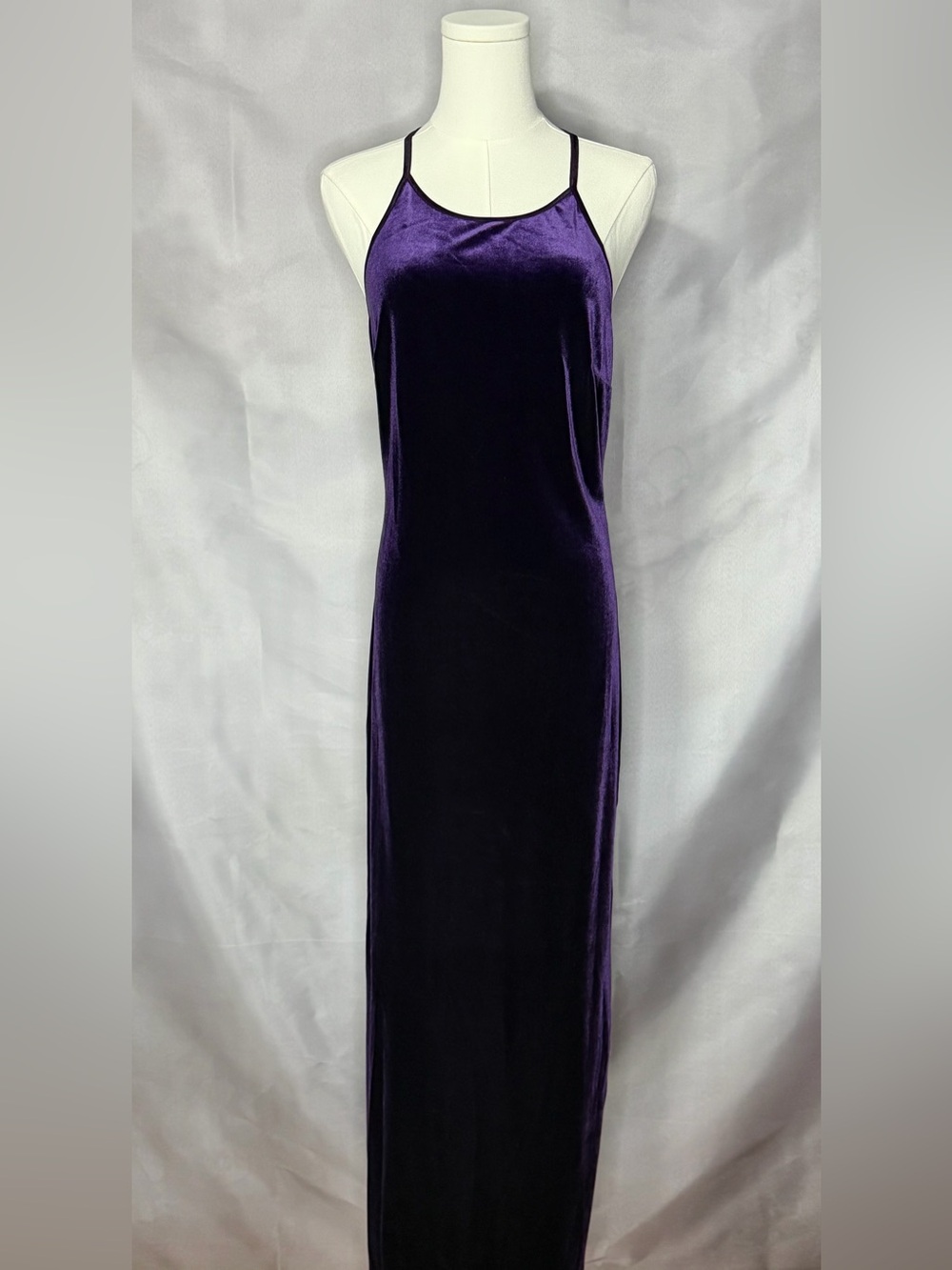 Finesse USA Purple Velvet Prom Gown 90s Vintage